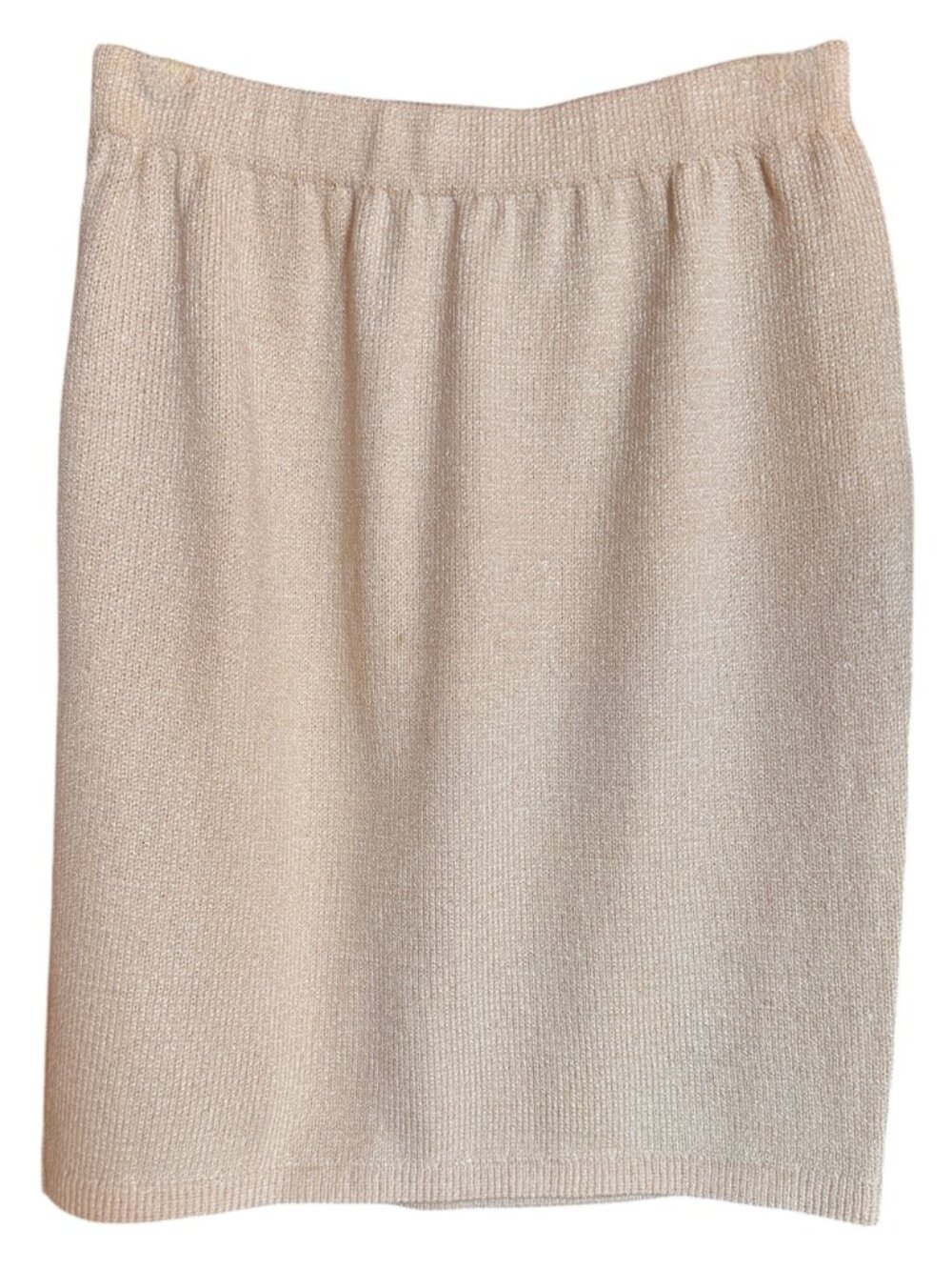 St John Santa Knit Pencil Skirt Ivory Cream Sz 6 #SJ